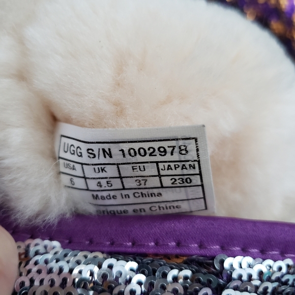 UGG purple silver sequins boots - Picture 3 of 7